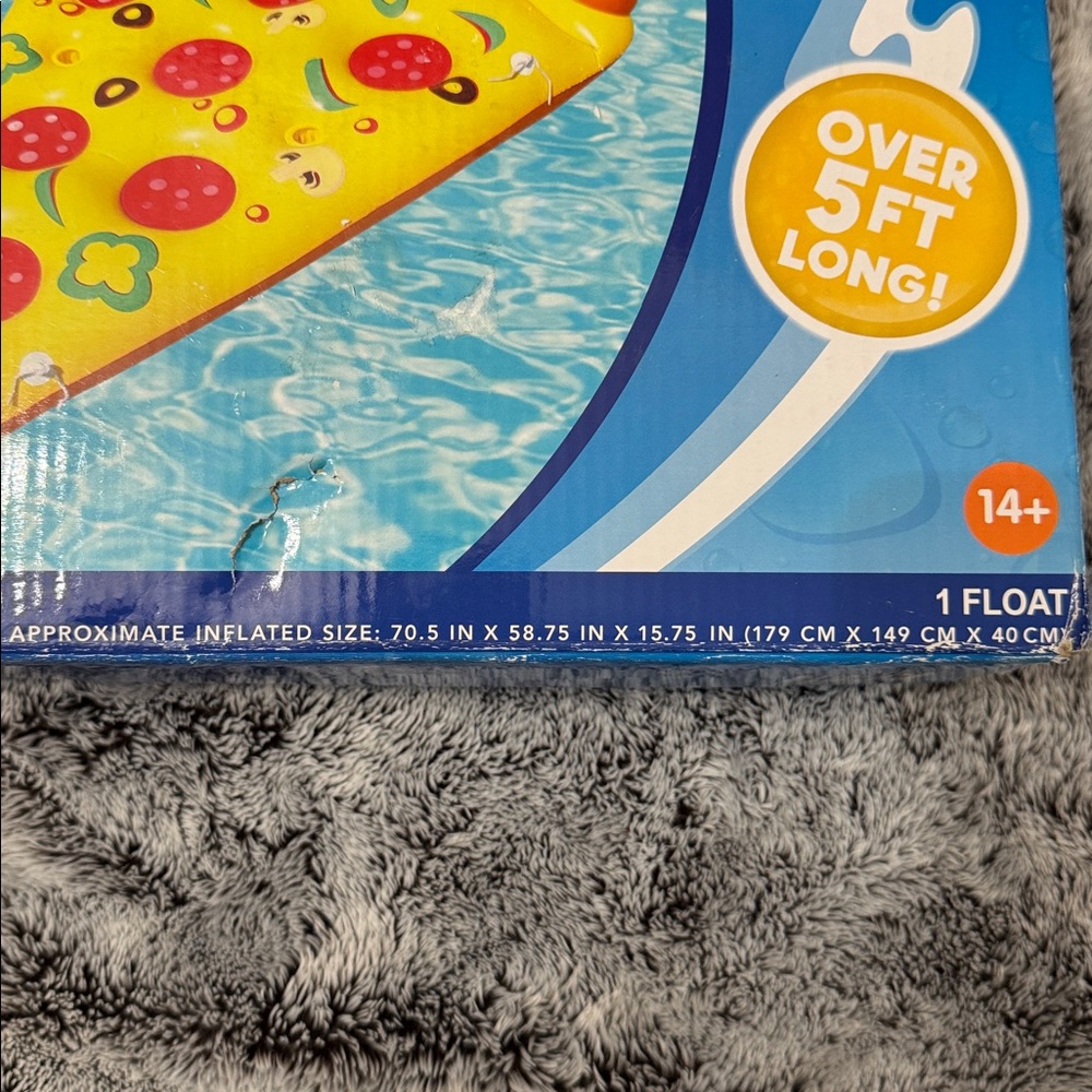Joyin Giant Inflatable Supreme Pizza Slice Pool Raft Durable Summer Fun Swimming - Picture 4 of 7